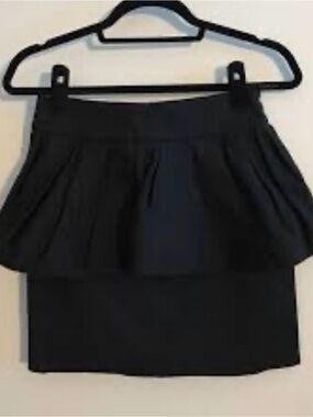 Miu Miu Black Peplum Mini Skirt
